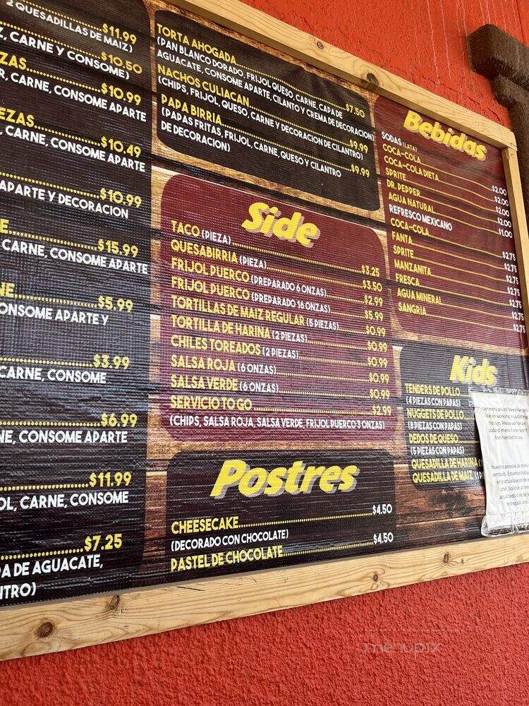 Birria Culiacan - El Paso, TX menu_pic