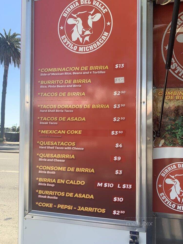 Birria Del Valle - Los Angeles, CA menu_pic