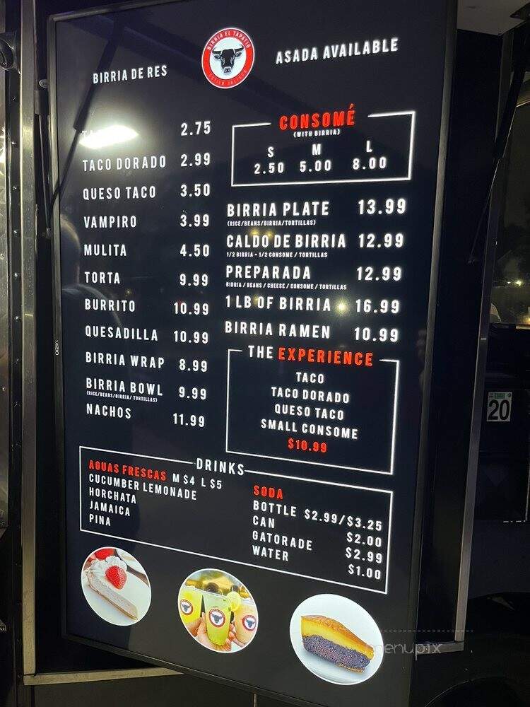 Birria El Tapatio - Anaheim, CA menu_pic