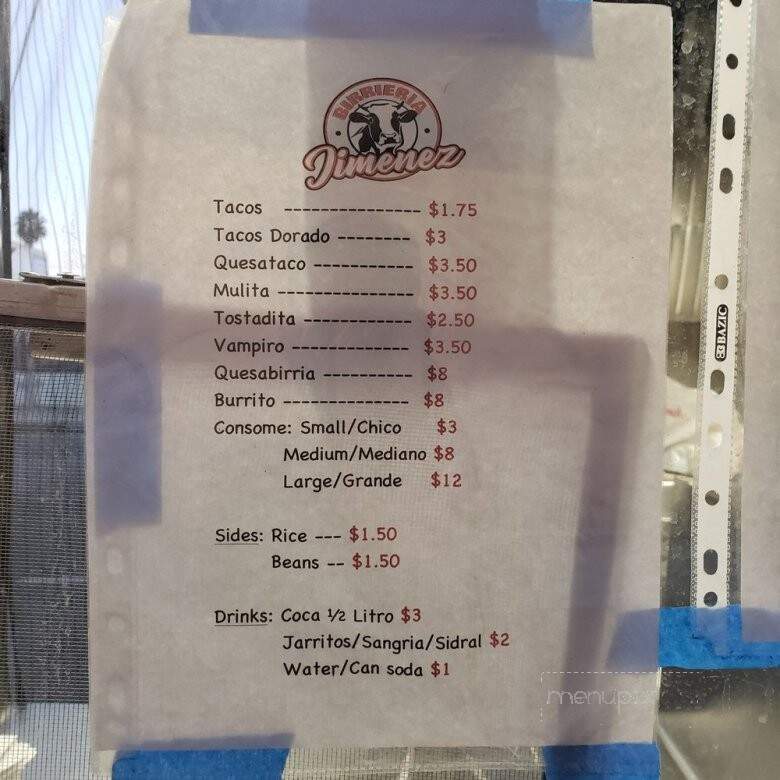Birrieria Jimenez - Cudahy, CA menu_pic