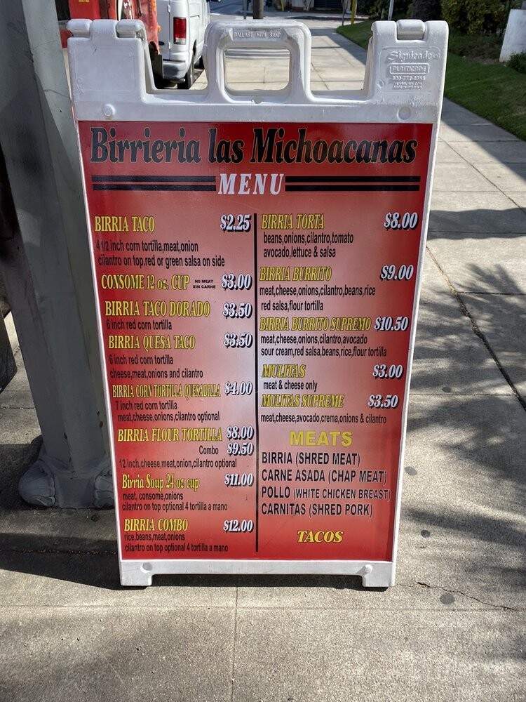 Birrieria Las Michoacanas - Van Nuys, CA menu_pic