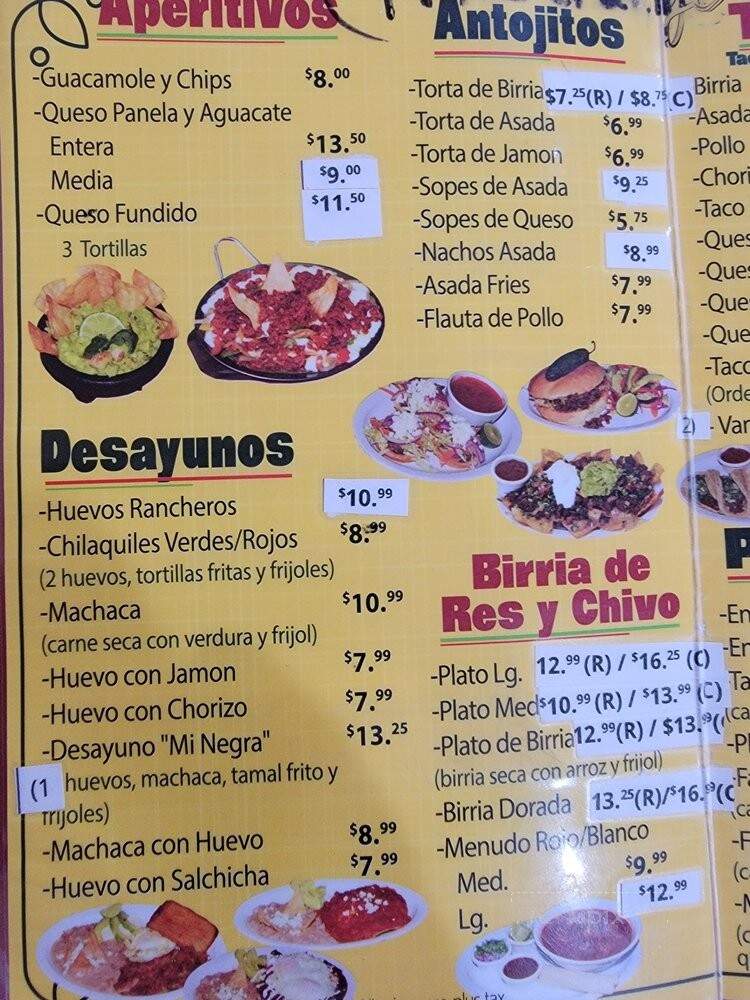 Birrieria Tacos Mi Negra - Moreno Valley, CA menu_pic