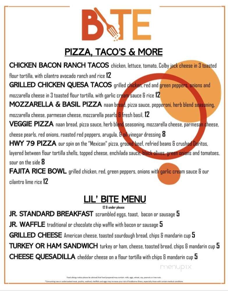 Bite Cafe - Birmingham, AL menu_pic