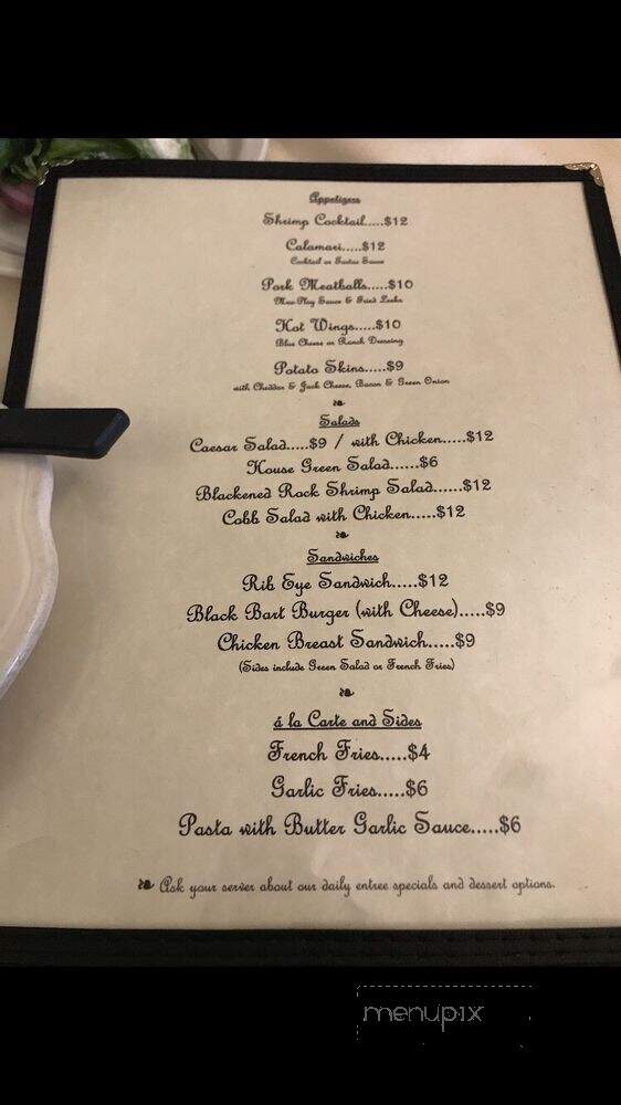 Black Bart Inn & Motel - San Andreas, CA menu_pic