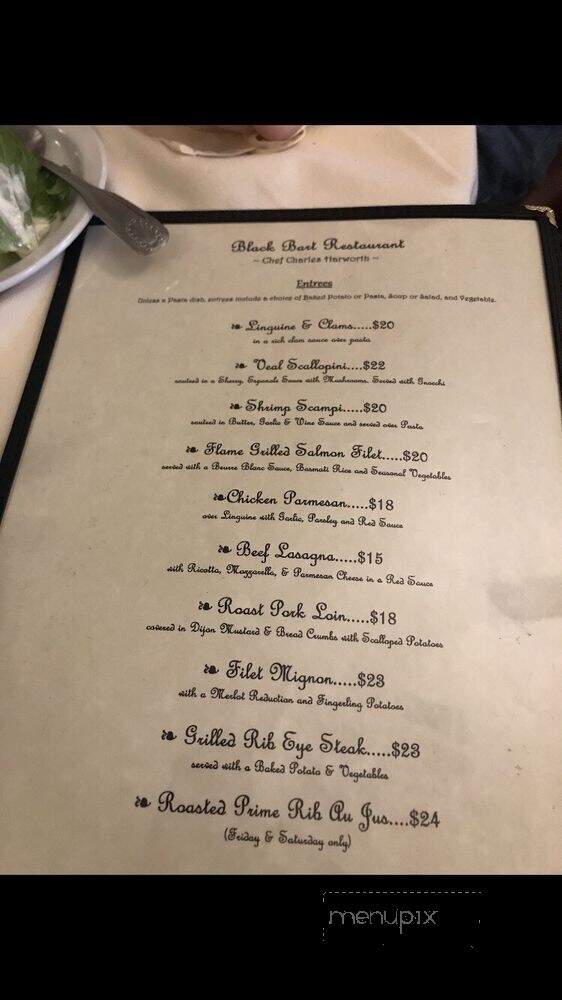 Black Bart Inn & Motel - San Andreas, CA menu_pic