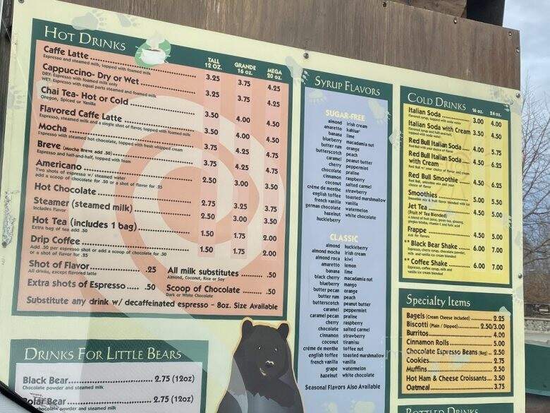 Black Bear Coffee - Anchorage, AK menu_pic