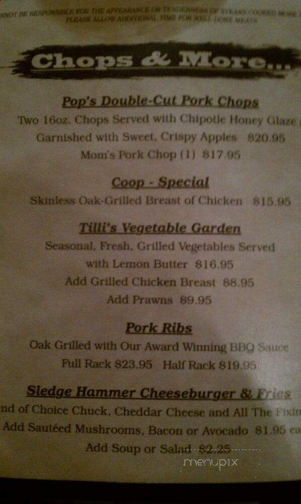 Blackmsith Steakhouse - Lompoc, CA menu_pic