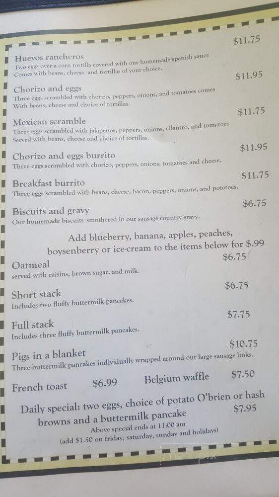 Blanca's Restaurant - Big Bear Lake, CA menu_pic