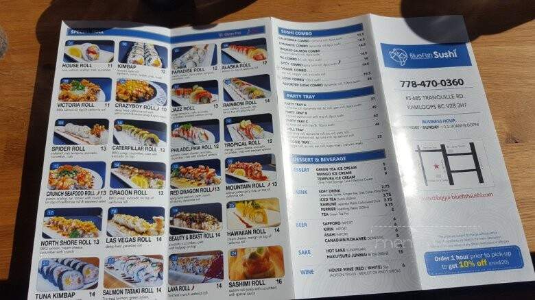 Bluefish Sushi - Kamloops, BC menu_pic