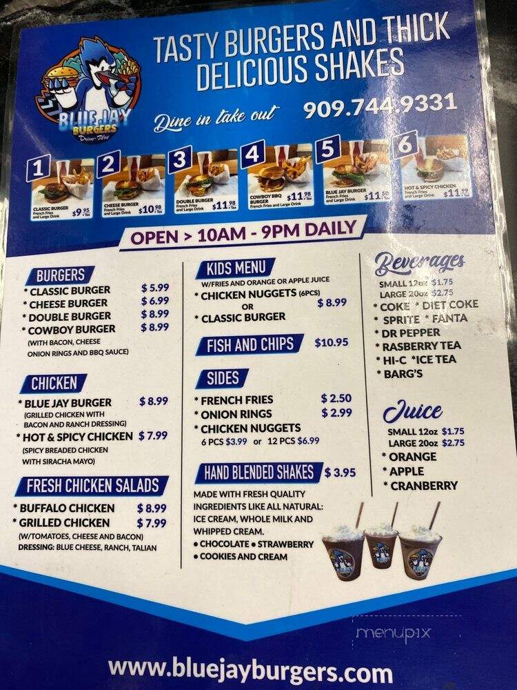 Blue Jay Burger - Blue Jay, CA menu_pic
