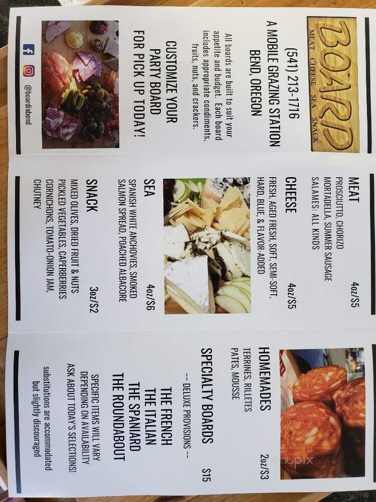 Board - Bend, OR menu_pic