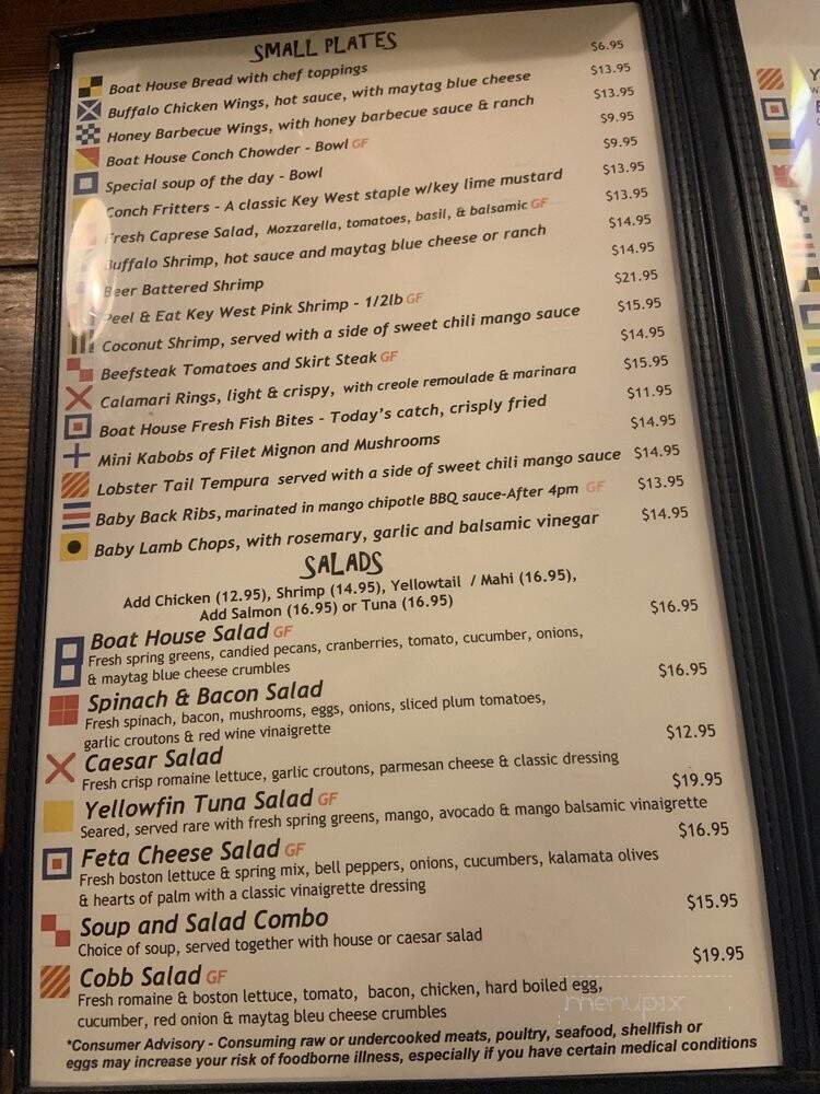Boat House Bar & Grill - Key West, FL menu_pic