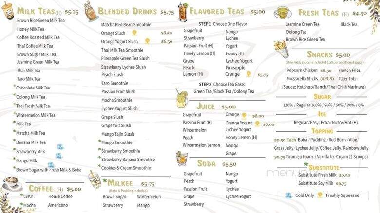Boba Run - Rancho Cucamonga, CA menu_pic