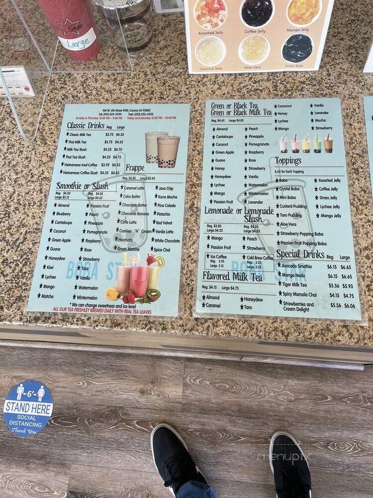 Boba Star - Corona, CA menu_pic