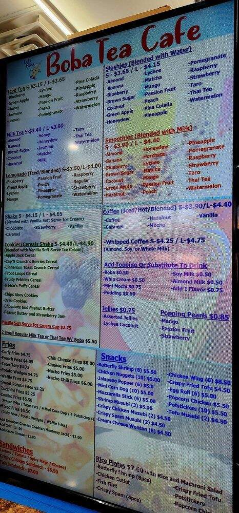 Boba Tea Cafe - Covina, CA menu_pic