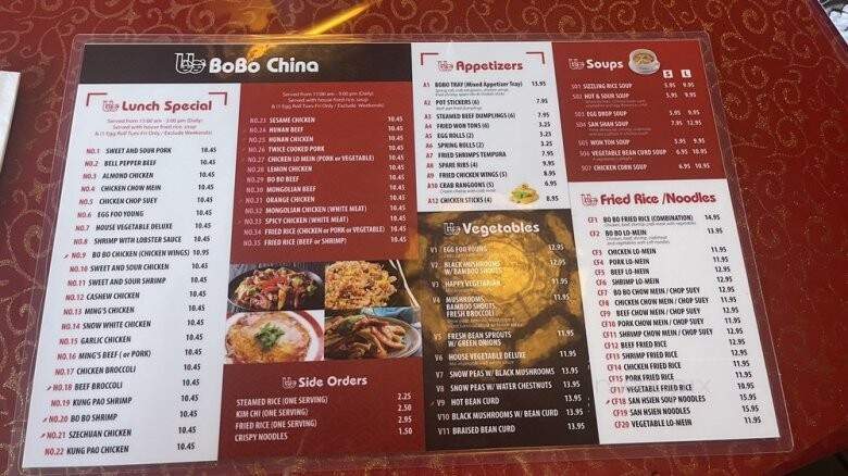 Bo Bo City Chinese - Plano, TX menu_pic