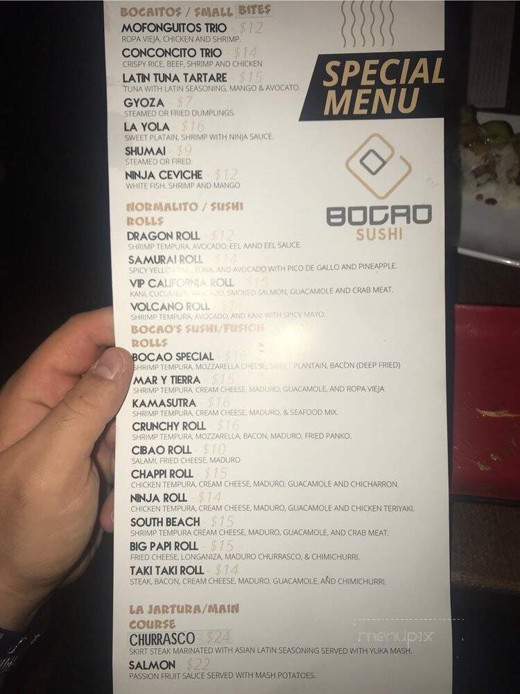 Bocao Sushi - Charlotte, NC menu_pic