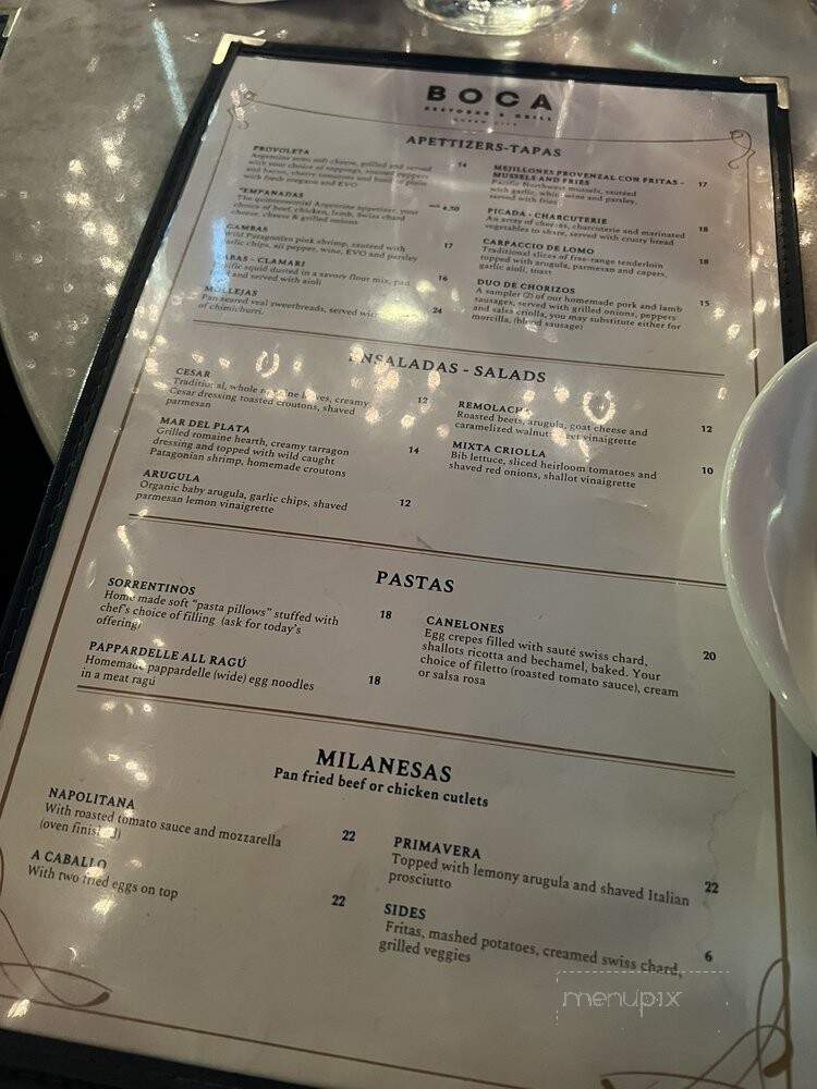 Boca Resto Bar & Grill - Seattle, WA menu_pic