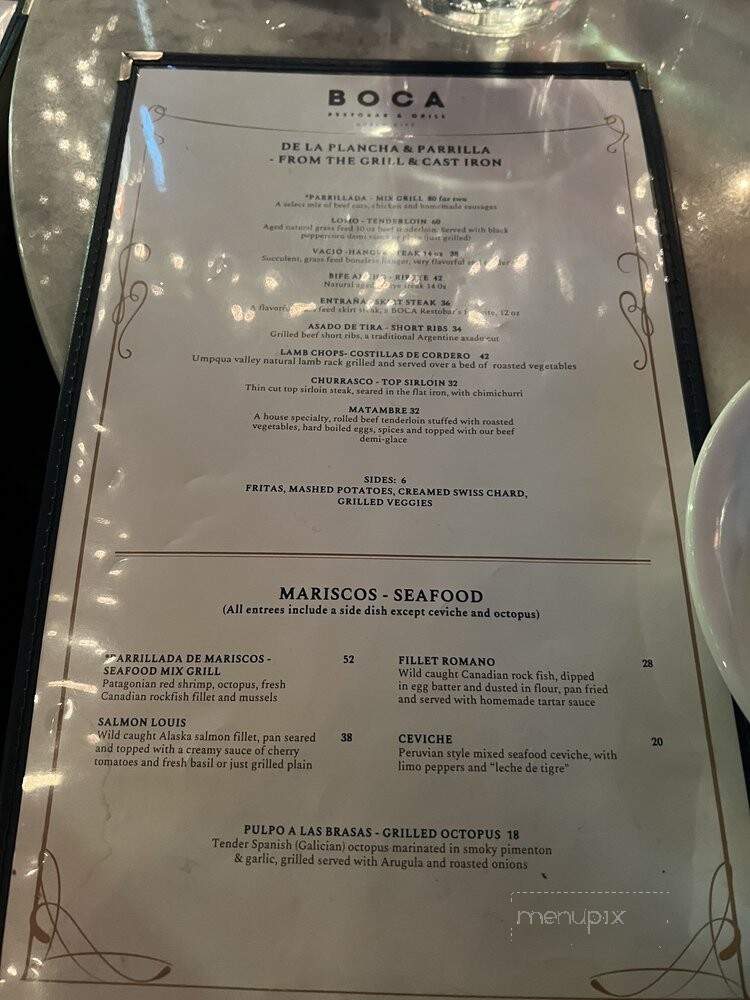 Boca Resto Bar & Grill - Seattle, WA menu_pic