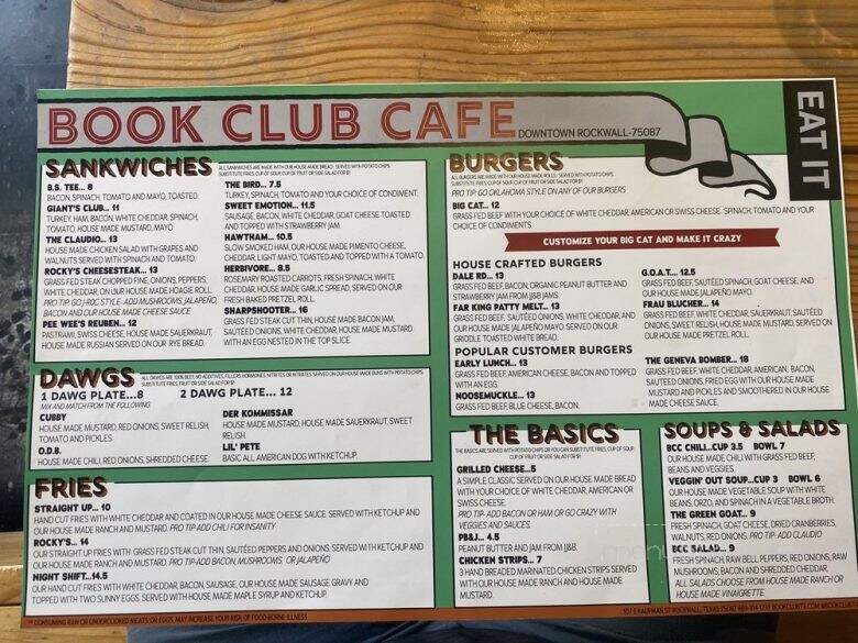 Book Club Cafe - Rowlett, TX