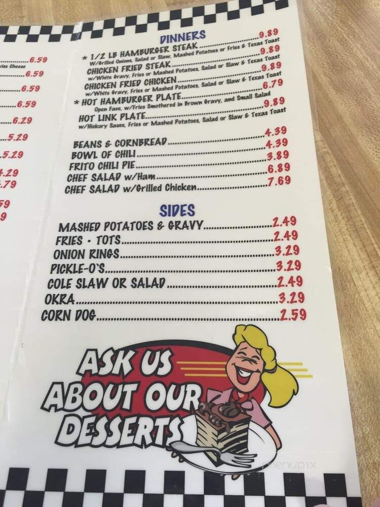 Boom A Rang Eastside Diner - Shawnee, OK menu_pic