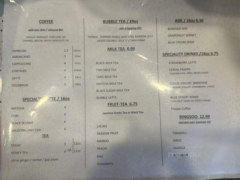 BoraSoo Cafe - Davie, FL menu_pic
