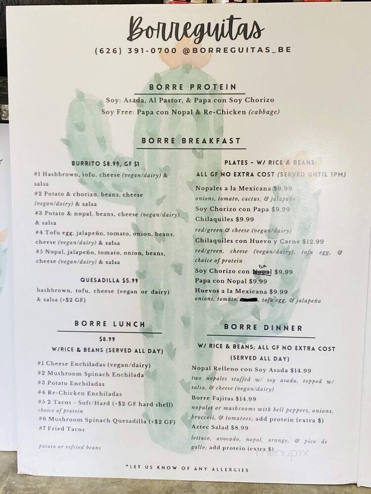 Borreguitas BarExpress - Pomona, CA menu_pic