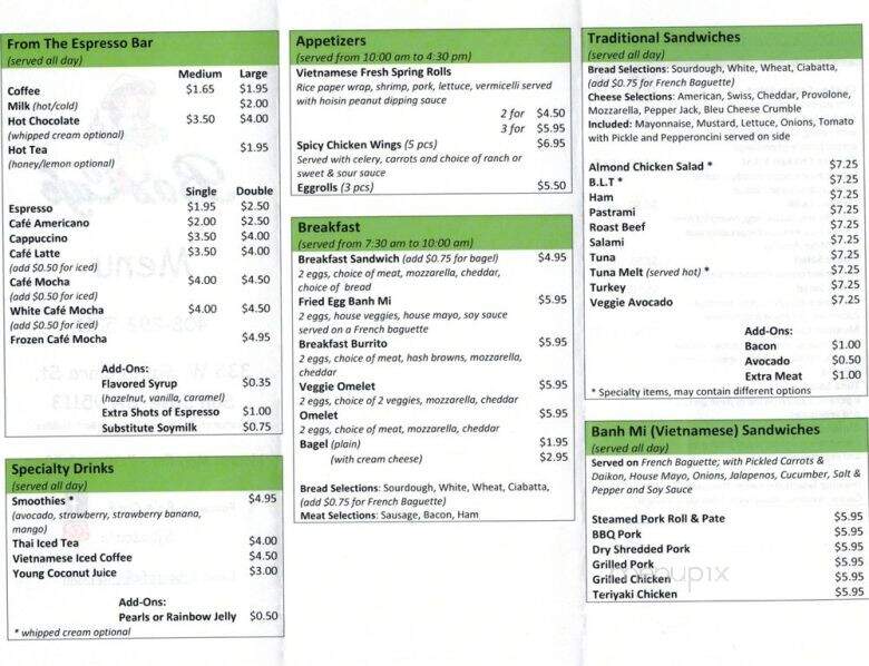 Bo's Cafe - San Jose, CA menu_pic