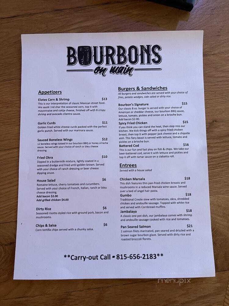 Bourbons on Main - Freeport, IL