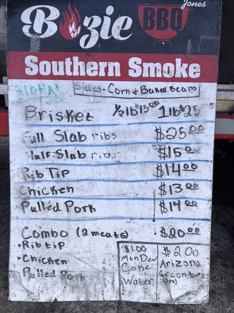 Bozie Jones Bar B Q - Kapolei, HI menu_pic