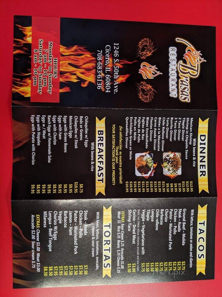 Brasas Restaurant - Cicero, IL menu_pic