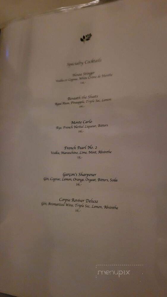 Brasserie Laurel - Miami, FL menu_pic
