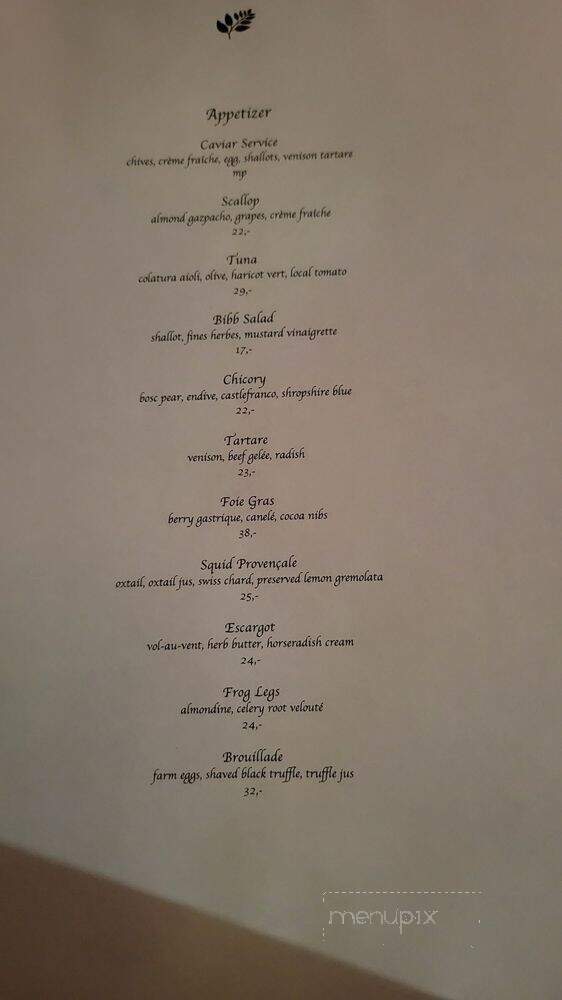 Brasserie Laurel - Miami, FL menu_pic
