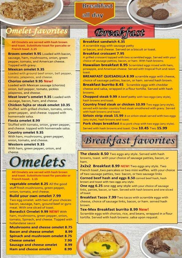 Braves Breakfast and Grill Restaurant - Wabash, IN menu_pic