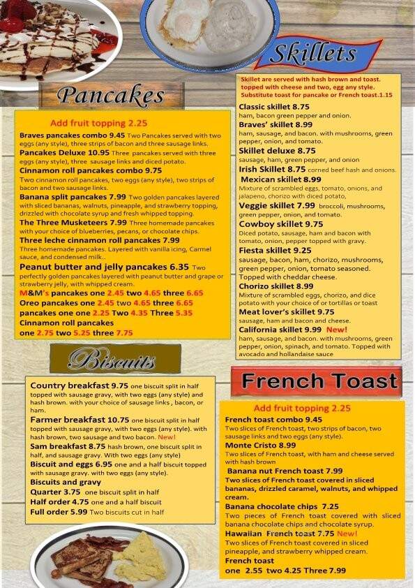 Braves Breakfast and Grill Restaurant - Wabash, IN menu_pic