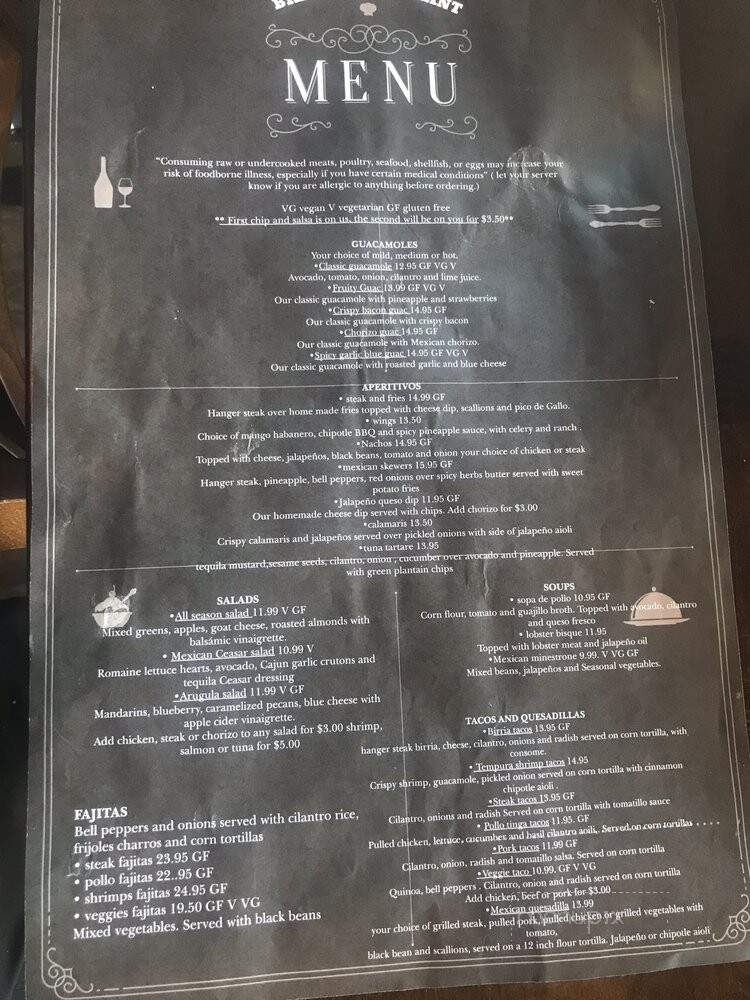 Bravo Tex-Mex Restaurant - Pittston, PA menu_pic