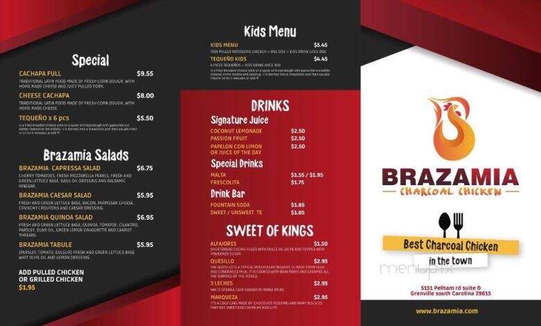 Brazamia - Greenville, SC menu_pic