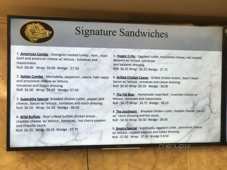Barna's Superette-Delicatessen - Wynantskill, NY menu_pic
