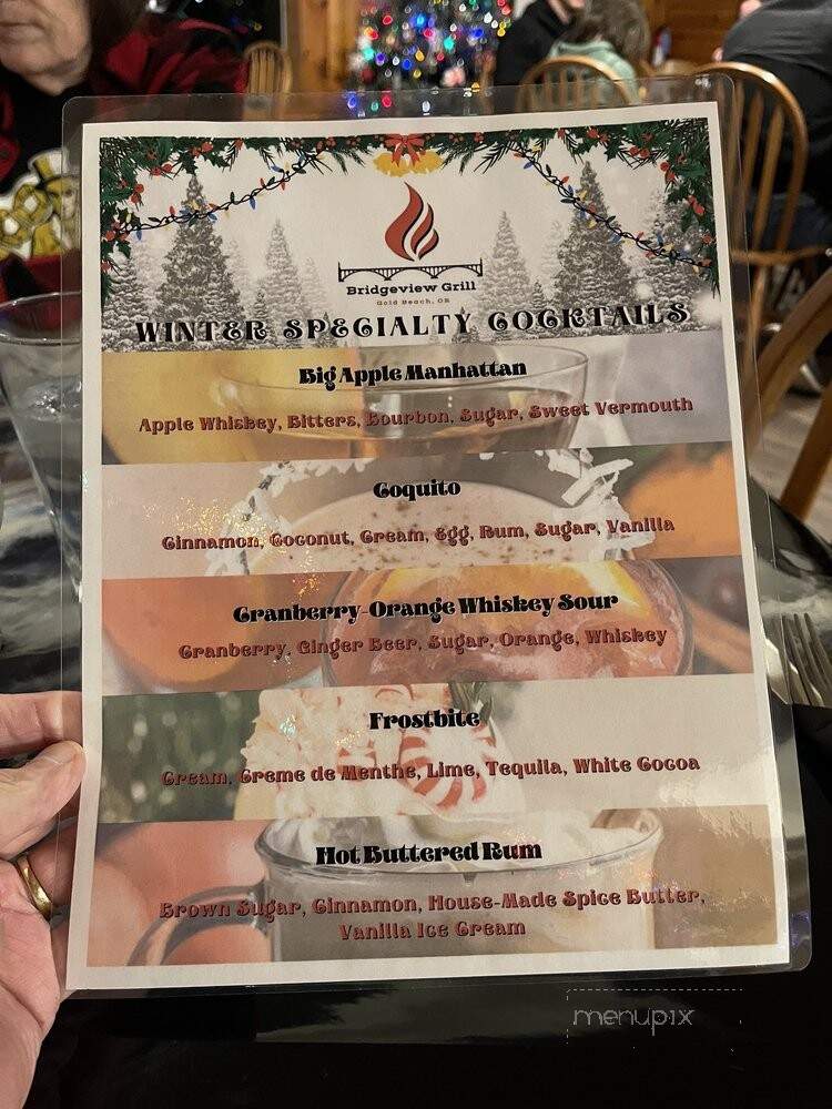 Bridgeview Grill - Gold Beach, OR menu_pic