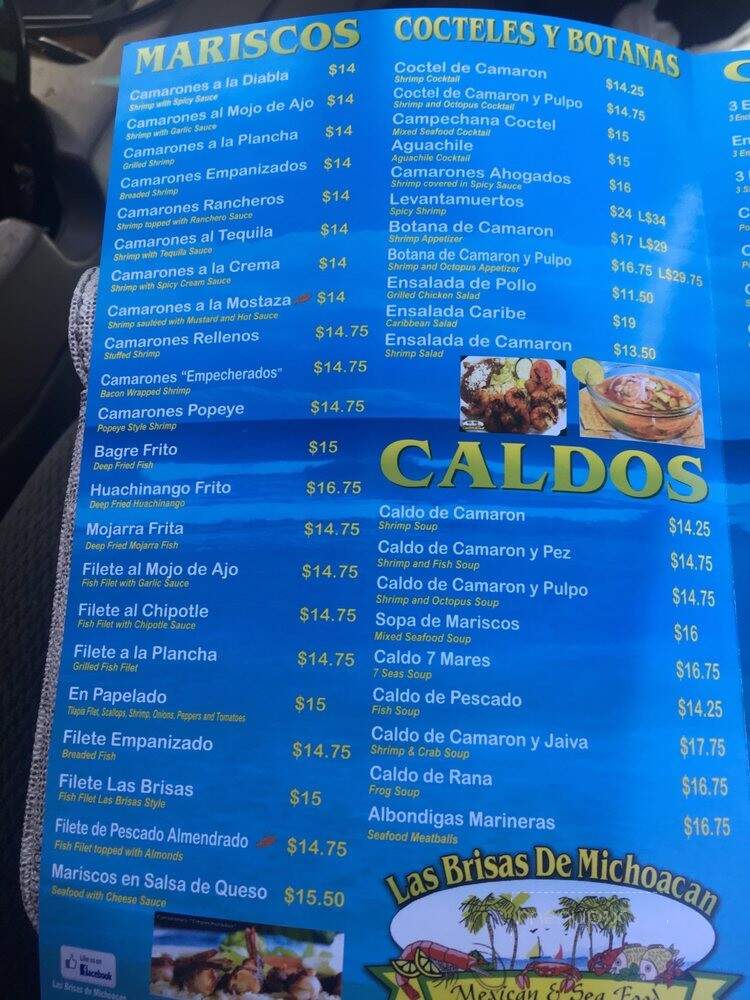 Briasas Demichoacan - Patterson, CA menu_pic