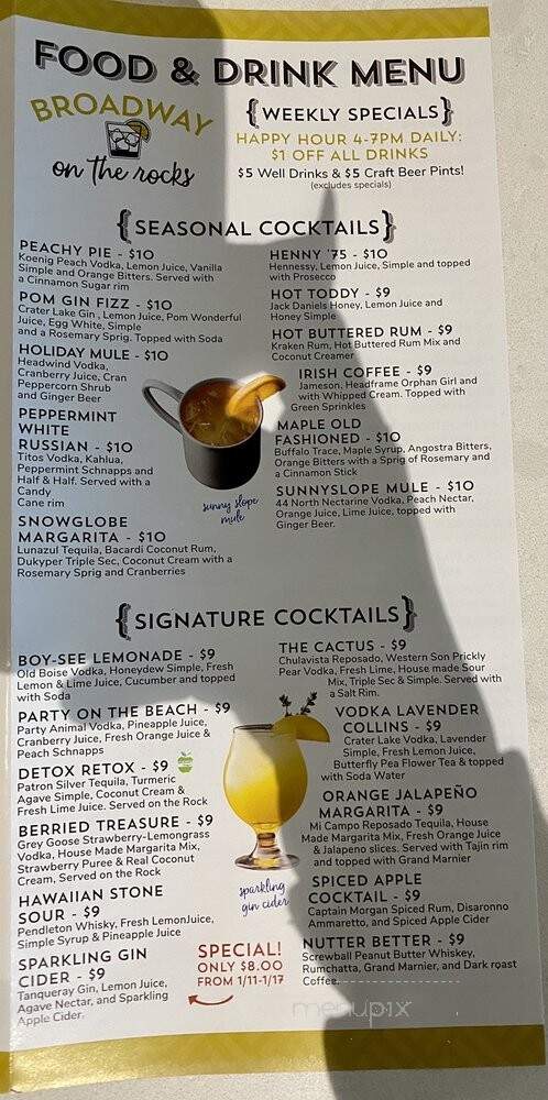 Broadway on the Rocks - Boise, ID menu_pic