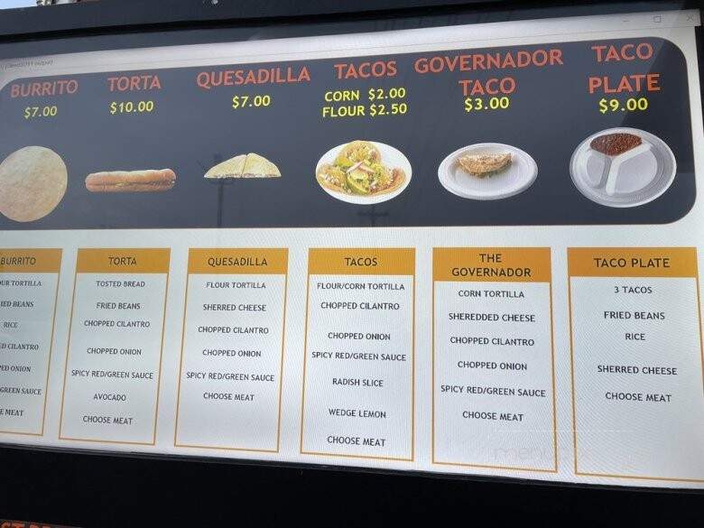 Bruno's Taqueria - Slidell, LA menu_pic