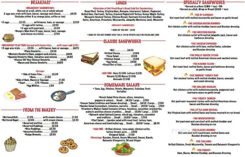 B T Express Deli - East Islip, NY menu_pic