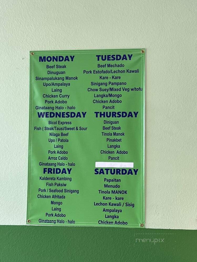 BTR Pinoy Restaurant - Long Beach, CA menu_pic