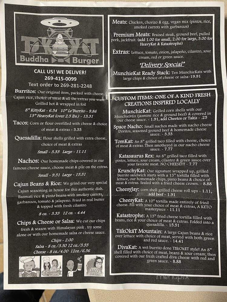 Buddha Burger - Paw Paw, MI menu_pic