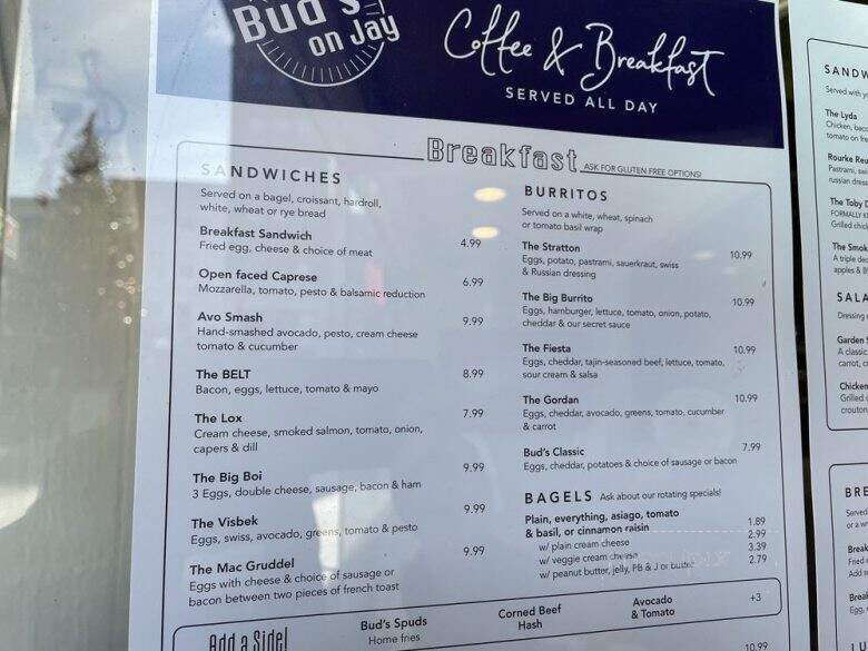 Bud's on Jay - Schenectady, NY menu_pic