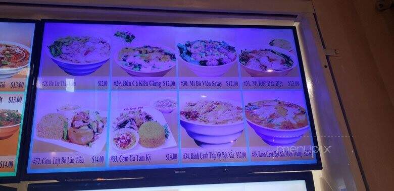 Bun Mam Kim Trang - San Jose, CA menu_pic