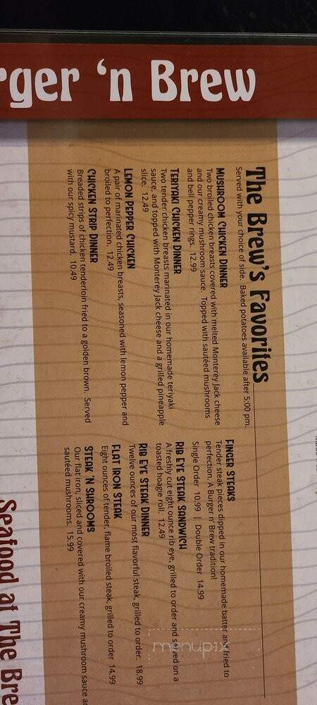 Burger N Brew - Boise, ID menu_pic