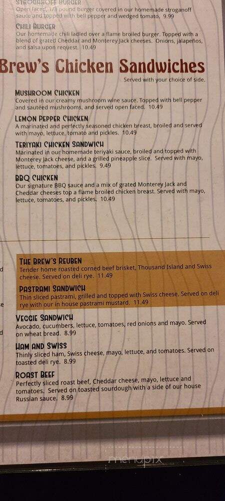 Burger N Brew - Boise, ID menu_pic