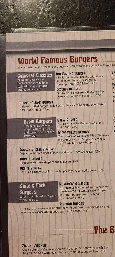 Burger N Brew - Boise, ID menu_pic